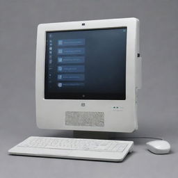 A sleek and modern user interface for a HP computer system featuring detailed icons and easy-to-navigate menus.