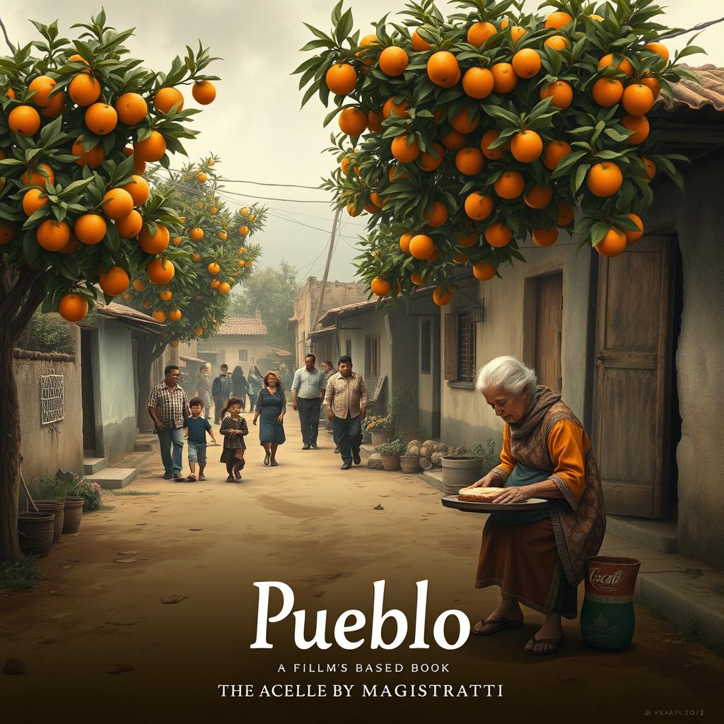 A movie poster for a film based on the book "Pueblo" by Julia Magistratti