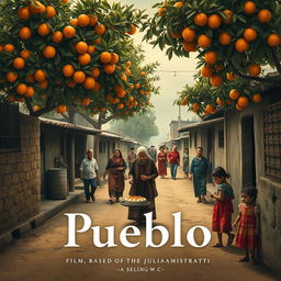 A movie poster for a film based on the book "Pueblo" by Julia Magistratti