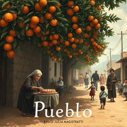 A movie poster for a film based on the book "Pueblo" by Julia Magistratti