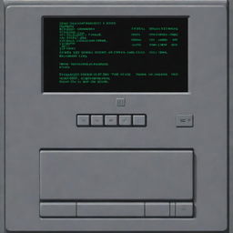 A user interface for a HP computer, designed in a detailed pixel art style. The design should be modern and easy to navigate.