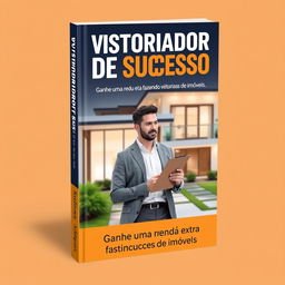 A striking and professional book cover design for a Brazilian Portuguese title 'Vistoriador de Sucesso'