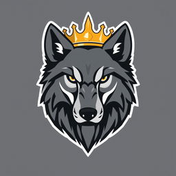 A stylized logo depicting the face of a wolf, featuring bold lines and a modern design