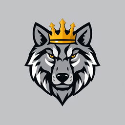 A stylized logo depicting the face of a wolf, featuring bold lines and a modern design