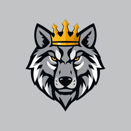 A stylized logo depicting the face of a wolf, featuring bold lines and a modern design