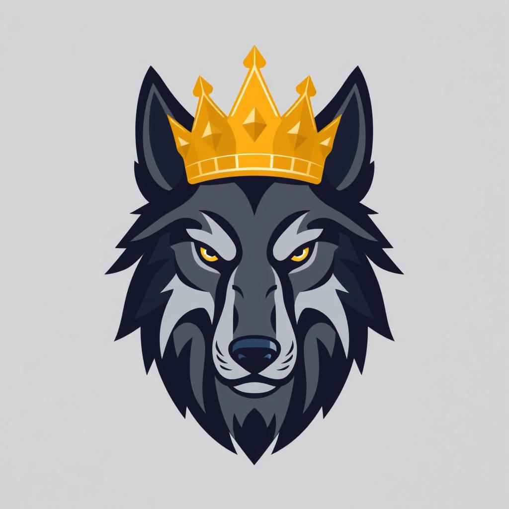 A stylized logo depicting the face of a wolf, featuring bold lines and a modern design