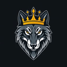 A stylized logo depicting the face of a wolf, featuring bold lines and a modern design