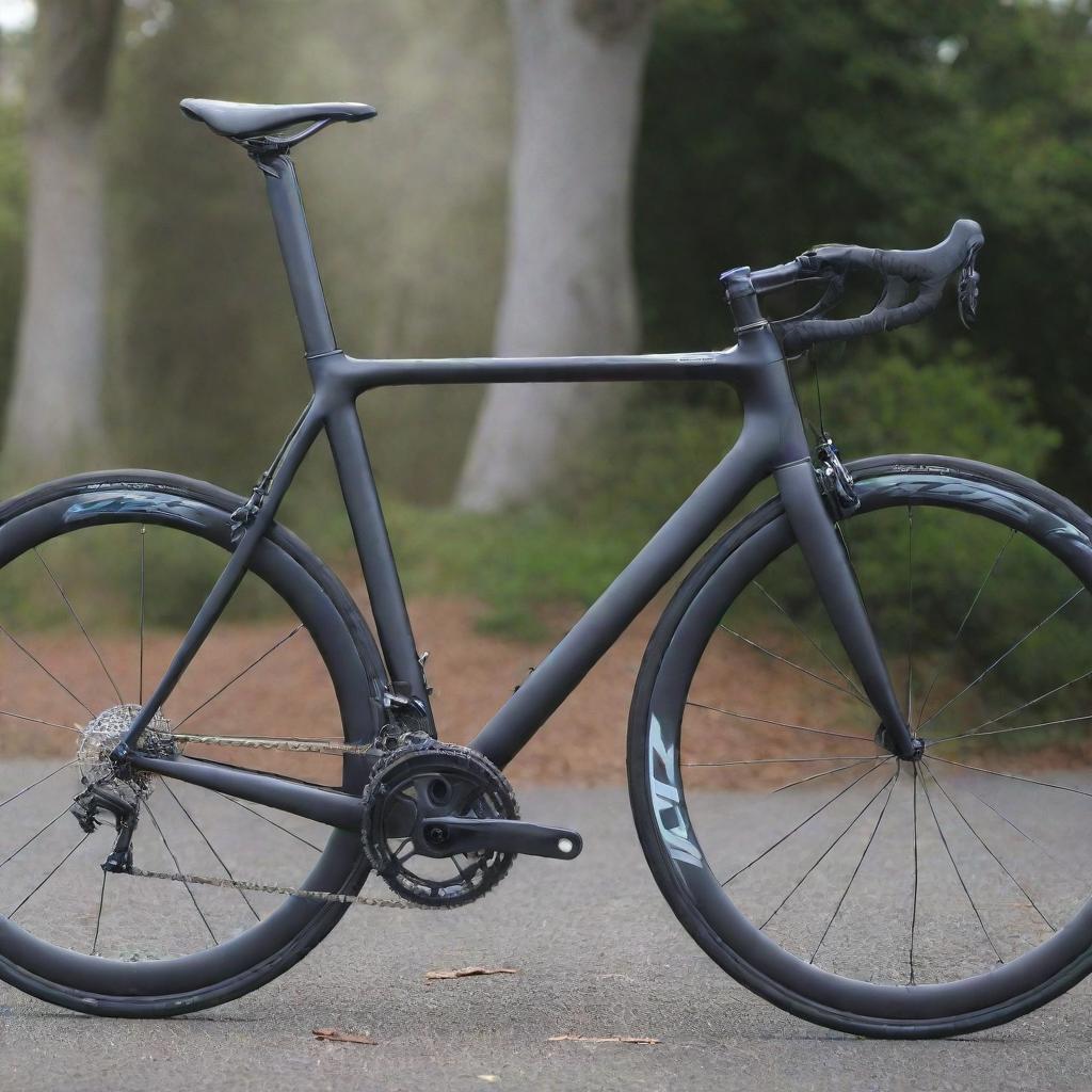 A sleek Toseek R type aero road bike featuring a Shimano Ultegra groupset, thick, durable rims, positioned on a smooth surface under soft lighting.