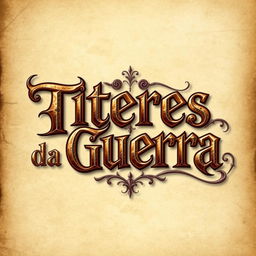 Stylish and artistic lettering of the phrase 'Titeres da Guerra', designed to capture a sense of drama and intensity