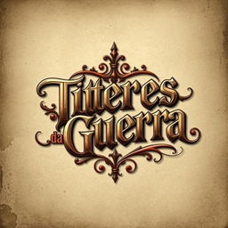 Stylish and artistic lettering of the phrase 'Titeres da Guerra', designed to capture a sense of drama and intensity