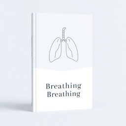 A minimalist book cover design focused on the theme of breathing