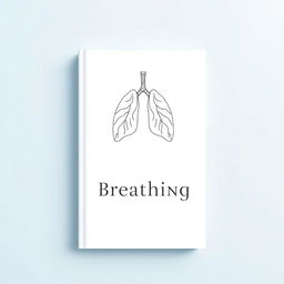 A minimalist book cover design focused on the theme of breathing