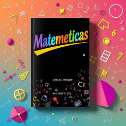 An intriguing book cover design featuring the title 'Matematicas' prominently displayed at the top in bold, colorful typography