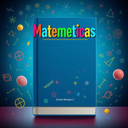 An intriguing book cover design featuring the title 'Matematicas' prominently displayed at the top in bold, colorful typography