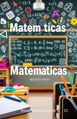 An artistic representation of mathematics, featuring symbolic elements like numbers, equations, geometric shapes, and diagrams