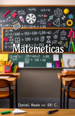 An artistic representation of mathematics, featuring symbolic elements like numbers, equations, geometric shapes, and diagrams