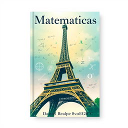 A captivating book cover design featuring the iconic Eiffel Tower prominently displayed in the background