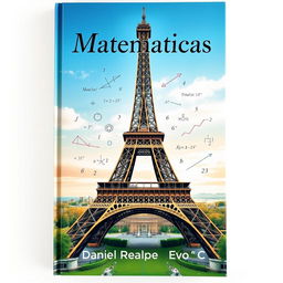 A captivating book cover design featuring the iconic Eiffel Tower prominently displayed in the background