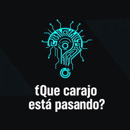 A striking and modern isotype for a column titled "¿Qué carajo está pasando?" focusing on technology themes