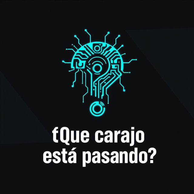 A striking and modern isotype for a column titled "¿Qué carajo está pasando?" focusing on technology themes