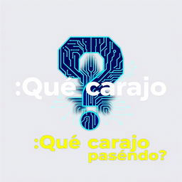 A striking and modern isotype for a column titled "¿Qué carajo está pasando?" focusing on technology themes