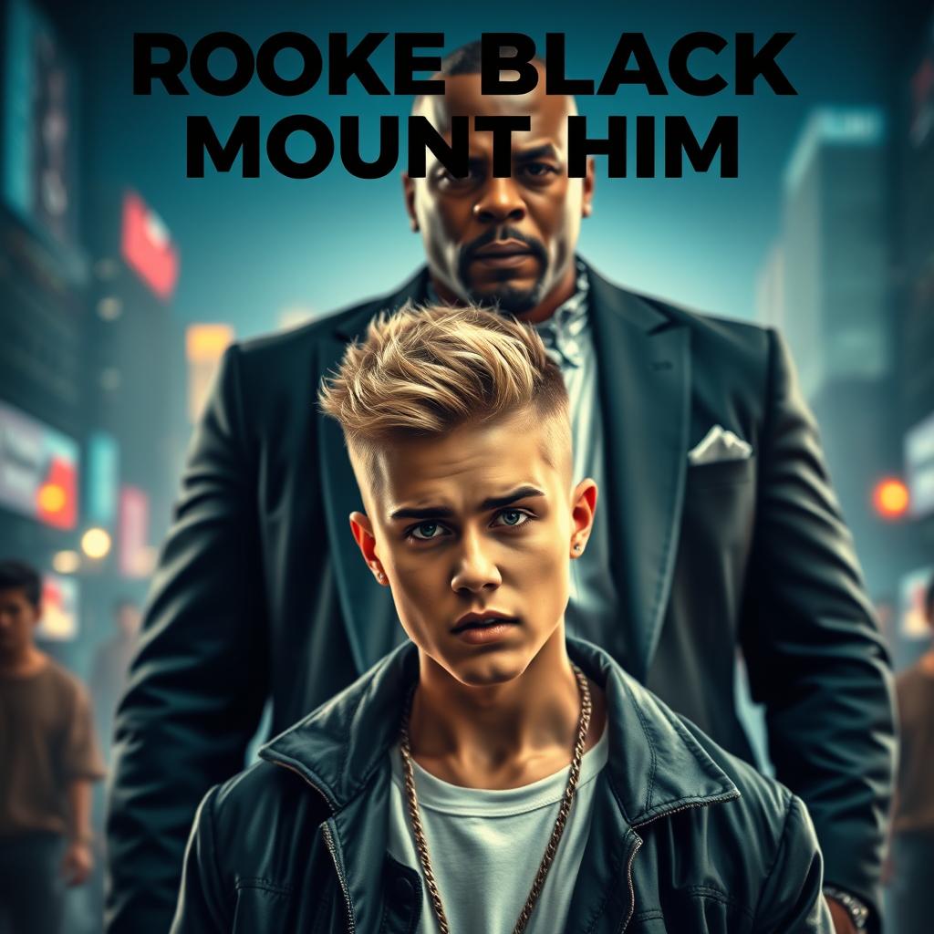 A movie poster titled 'Broke Black Mount Him', featuring a stylish, intense scene