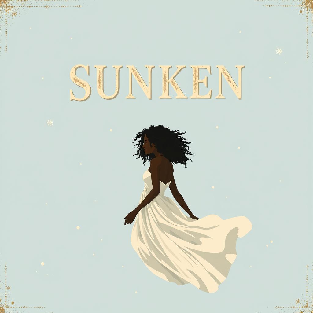 A vintage minimalistic book cover design featuring the title "SUNKEN" in an antique typeface