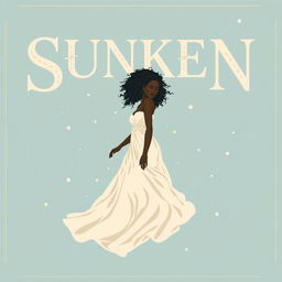 A vintage minimalistic book cover design featuring the title "SUNKEN" in an antique typeface