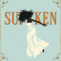 A vintage minimalistic book cover design featuring the title "SUNKEN" in an antique typeface