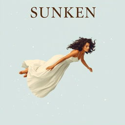 A vintage minimalistic book cover design featuring the title "SUNKEN" in an antique typeface