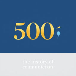 A commemorative institutional logo design celebrating 50 years of the history of communication