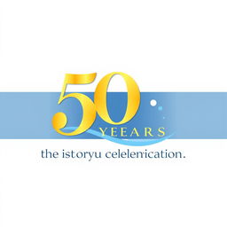 A commemorative institutional logo design celebrating 50 years of the history of communication