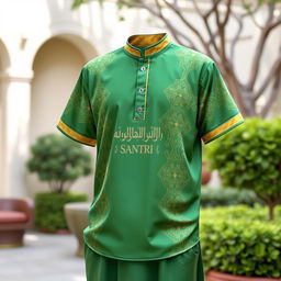 A stylish team uniform design for a hadroh group, specifically tailored for santri