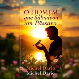 An enchanting eBook cover design for 'O Homem que Salvou um Pássaro' by Michel Dario