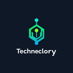 A sleek and modern logo design for a technology company, featuring an abstract representation of connectivity and innovation