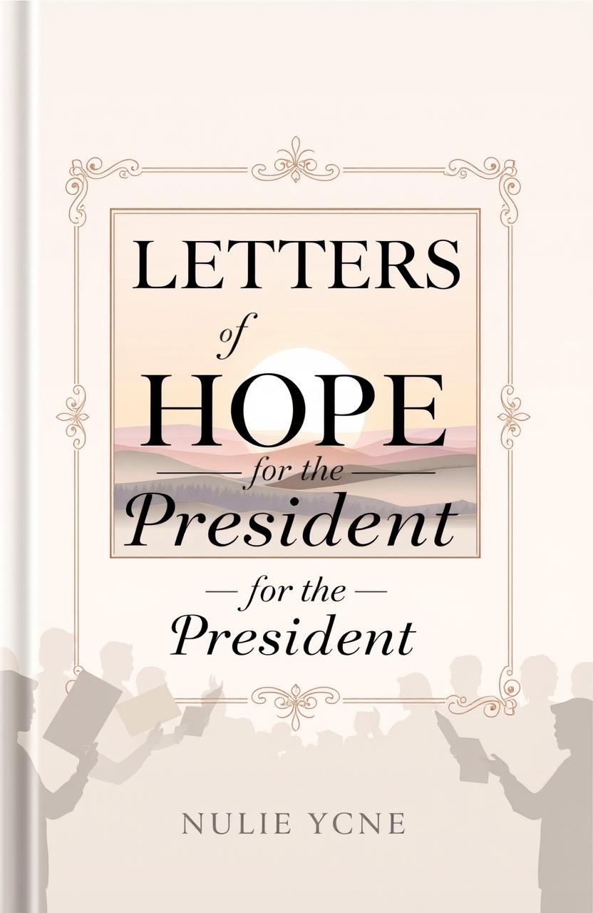 A beautifully designed book cover featuring the title 'Letters of Hope for the President', illustrated in elegant typography