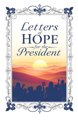 A beautifully designed book cover featuring the title 'Letters of Hope for the President', illustrated in elegant typography