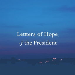 A minimalist book cover titled 'Letters of Hope for the President', featuring a simple, clean design