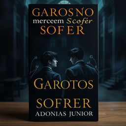 A captivating book cover for 'Garotos não merecem Sofrer' by Adonias Junior