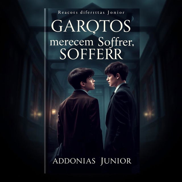 A captivating book cover for 'Garotos não merecem Sofrer' by Adonias Junior