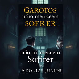 A captivating book cover for 'Garotos não merecem Sofrer' by Adonias Junior