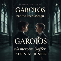 A captivating book cover for 'Garotos não merecem Sofrer' by Adonias Junior