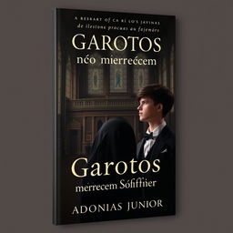 A captivating book cover for 'Garotos não merecem Sofrer' by Adonias Junior