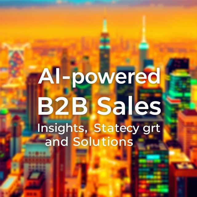 A warm and modern ebook cover that prominently displays the title "AI-powered B2B Sales: Insights, Strategy and Solutions"