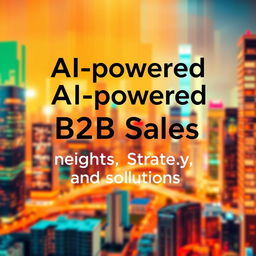 A warm and modern ebook cover that prominently displays the title "AI-powered B2B Sales: Insights, Strategy and Solutions"