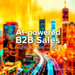 A warm and modern ebook cover that prominently displays the title "AI-powered B2B Sales: Insights, Strategy and Solutions"