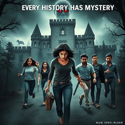 A visually striking movie poster titled 'Every History Has Mystery'