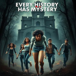 A visually striking movie poster titled 'Every History Has Mystery'