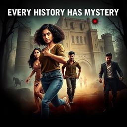 An intense and captivating movie poster titled 'Every History Has Mystery'