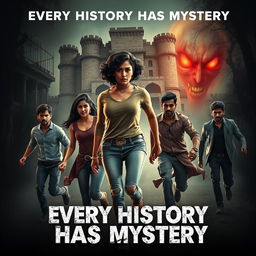 An intense and captivating movie poster titled 'Every History Has Mystery'